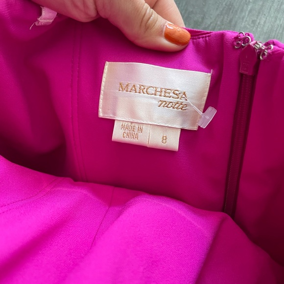 Vintage MARCHESA Notte Silk Mini Cocktail Dress - Picture 8 of 10